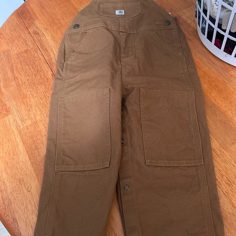 Carhartt Kids Brown Cargo Overalls